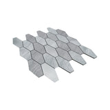 Selbstklebende Mosaikfliesen Metall | Picket Silber | 30×30 cm | Küche, Bad & WC