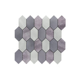 Selbstklebende Mosaikfliesen Metall | Picket Mauve | 30×30 cm | Küche, Bad & WC