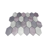 Selbstklebende Mosaikfliesen Metall | Picket Mauve | 30×30 cm | Küche, Bad & WC