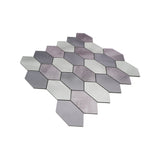 Selbstklebende Mosaikpaneele | Picket Mauve | 30×30 cm | Metall
