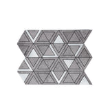 Selbstklebende Mosaikfliesen Metall | Dreieck Grau | 28,7×33,1 cm | Küche, Bad & WC