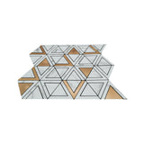 Selbstklebende Mosaikfliesen Metall | Dreieck Gold | 28,7×33,1 cm | Küche, Bad & WC