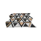 Selbstklebende Mosaikfliesen Metall | Dreieck Schwarz | 28,7×33,1 cm | Küche, Bad & WC