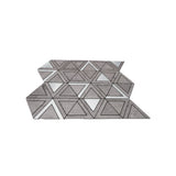 Selbstklebende Mosaikfliesen Metall | Dreieck Grau | 28,7×33,1 cm | Küche, Bad & WC
