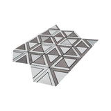 Selbstklebende Mosaikpaneele | Dreieck Grau | 28,7×33,1 cm | Metall