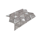 Selbstklebende Mosaikfliesen Metall | Dreieck Grau | 28,7×33,1 cm | Küche, Bad & WC