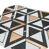 Selbstklebende Mosaikfliesen Metall | Dreieck Schwarz | 28,7×33,1 cm | Küche, Bad & WC