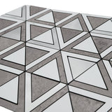 Selbstklebende Mosaikfliesen Metall | Dreieck Grau | 28,7×33,1 cm | Küche, Bad & WC