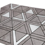 Selbstklebende Mosaikfliesen Metall | Dreieck Grau | 28,7×33,1 cm | Küche, Bad & WC