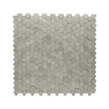 Selbstklebende Mosaikpaneele | Dreipass 3D Silber | 30,5×29,6 cm | Metall