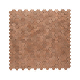 Selbstklebende Mosaikfliesen Metall | Dreipass 3D Kupfer | 30,5×29,6 cm | Küche, Bad & WC