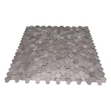 Selbstklebende Mosaikfliesen Metall | Dreipass 3D Anthrazit | 30,5×29,6 cm | Küche, Bad & WC