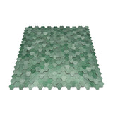 Selbstklebende Mosaikfliesen Metall | Dreipass 3D Dunkelgrün | 30,5×29,6 cm | Küche, Bad & WC