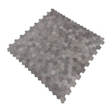 Selbstklebende Mosaikfliesen Metall | Dreipass 3D Anthrazit | 30,5×29,6 cm | Küche, Bad & WC