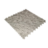 Selbstklebende Mosaikfliesen Metall | Dreipass 3D Silber | 30,5×29,6 cm | Küche, Bad & WC