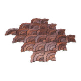 Selbstklebende Mosaikfliesen Metall | Fächer Kupfer | 26,8×28,1 cm | Küche, Bad & WC