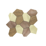 Selbstklebende Mosaikpaneele | Polygon Gold | 30×26,2 cm | Metall
