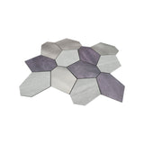 Selbstklebende Mosaikfliesen Metall | Polygon Grau | 30×26,2 cm | Küche, Bad & WC