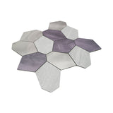 Selbstklebende Mosaikfliesen Metall | Polygon Grau | 30×26,2 cm | Küche, Bad & WC