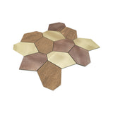 Selbstklebende Mosaikpaneele | Polygon Gold | 30×26,2 cm | Metall
