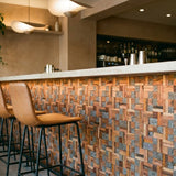 Holz Wandverkleidung Lava Mix Mosaik-Look 3D | 30×30 cm