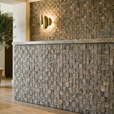 Holz Wandverkleidung Marine Shipwood Mosaik-Look 3D | 30×30 cm