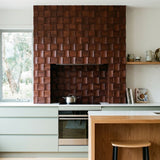 Holz Wandverkleidung Merbau XL Mosaik-Look 3D | 30×60 cm