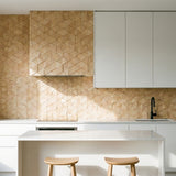 Holz Wandverkleidung Rubberwood Compact Mosaik-Look 3D | 28×30 cm