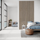 Akustikpaneel Natürliche Eiche | 240 cm x 60 cm | Einseitig Echtholzfurnier