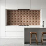 Holz Wandverkleidung Walnuss Tropical Mosaik-Look 3D | 26×30 cm