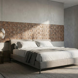 Holz Wandverkleidung Walnuss Tropical Mosaik-Look 3D | 26×30 cm
