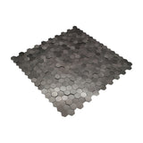 Selbstklebende Mosaikfliesen Metall | Mini Hexagon 3D Anthrazit | 29,8×30,7 cm | Küche, Bad & WC
