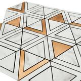 Selbstklebende Mosaikfliesen Metall | Dreieck Gold | 28,7×33,1 cm | Küche, Bad & WC