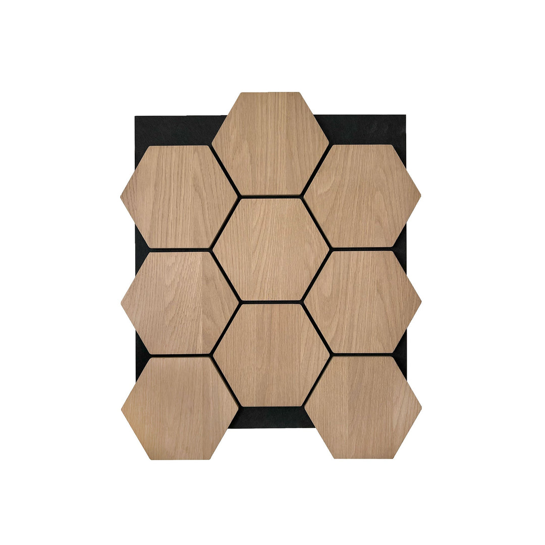 Hexagonpaneel Natur Eiche 81CM | Akustik | Wanddekoration | Sechseck-Form