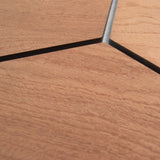 Hexagonpaneel Geräucherte Eiche mit grauem Filz 81CM | Akustik | Wanddekoration | Sechseck-Form