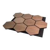 Hexagonpaneel Walnuss 81CM | Akustik | Wanddekoration | Sechseck-Form