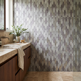 Selbstklebende Mosaikfliesen Metall | Picket Grau | 30×30 cm | Küche, Bad & WC
