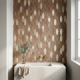 Selbstklebende Mosaikfliesen Metall | Picket Braun | 30×30 cm | Küche, Bad & WC