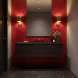 Hexagon Mosaik Rot Gäste-WC