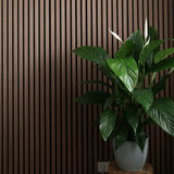 Akustikpaneele Mokka | XL 300 cm x 60 cm | Dreiseitig Echtholzfurnier