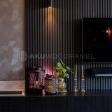 Akustikpaneel Schwarze Eiche | XL 300 cm x 60 cm | Einseitig Echtholzfurnier