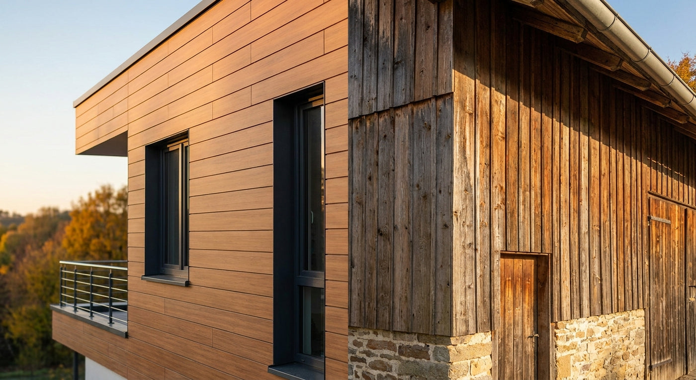 Fassadenplatten Holzoptik: Kunststoff vs. Echtholz