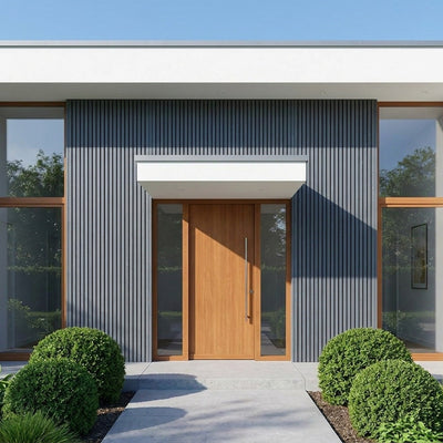 Fassadenverkleidung Steingrau 290CM | Garten | 3D Holzmaserung