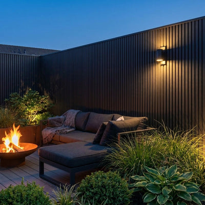 Fassadenverkleidung Schwarz 290CM | Garten | 3D Holzmaserung