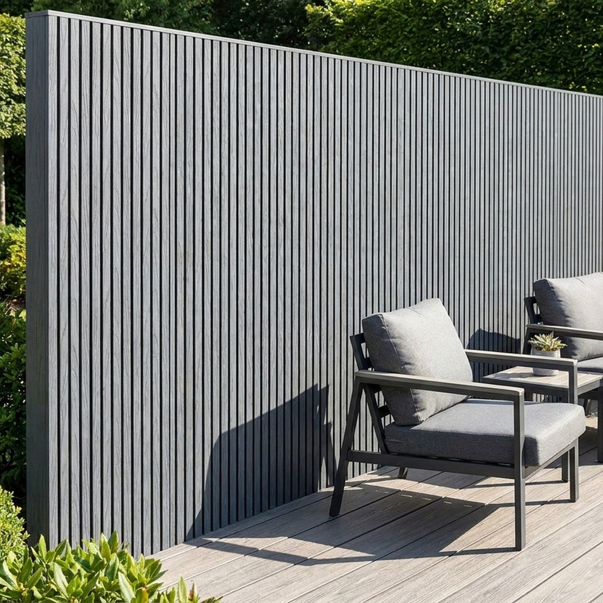 Fassadenverkleidung Steingrau 290CM | Garten | 3D Holzmaserung
