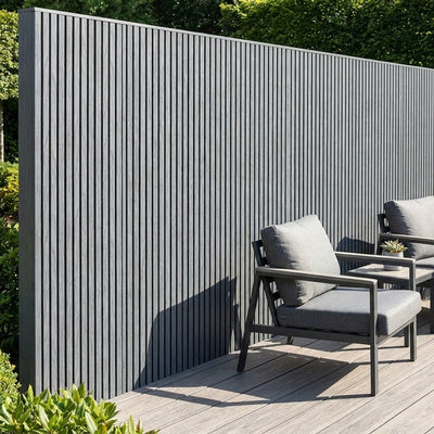 Fassadenverkleidung Steingrau 290CM | Garten | 3D Holzmaserung