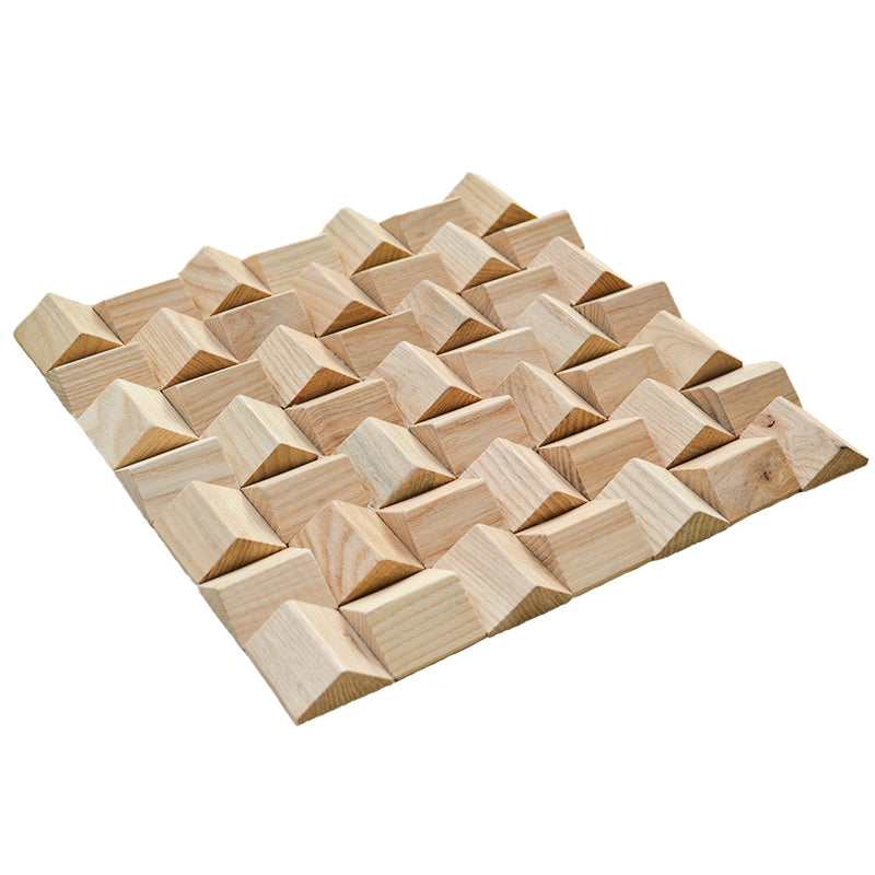 Holz Mosaikpaneele | Esche | 30×30 cm | Holzfliese