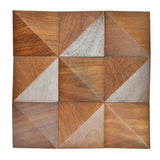 Holz Wandverkleidung Cumaru Deep Mosaik-Look 3D | 30×30 cm
