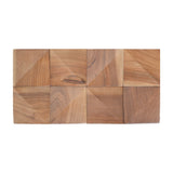 Holz Wandverkleidung Slim Walnuss Mosaik-Look 3D | 20×40 cm