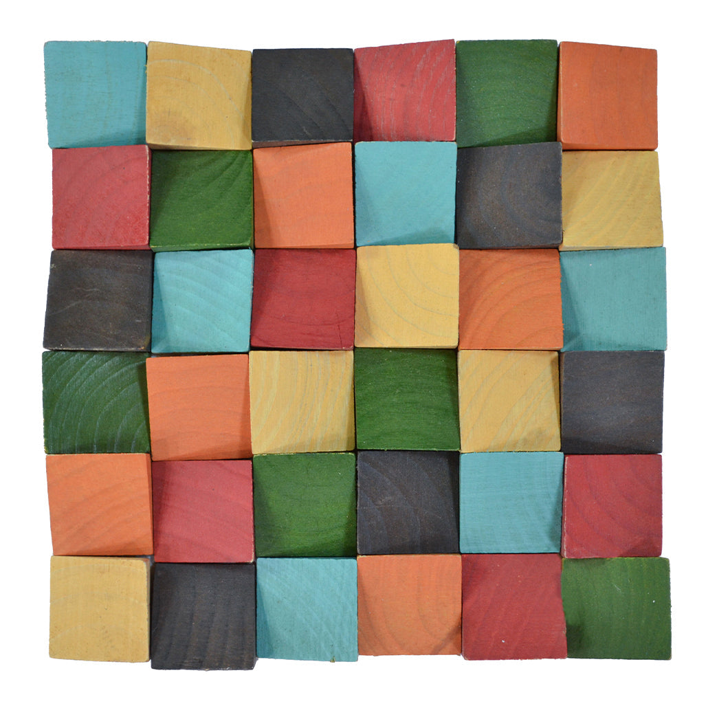 Holz Wandverkleidung Dark Pine Mosaik-Look 3D | 30×30 cm